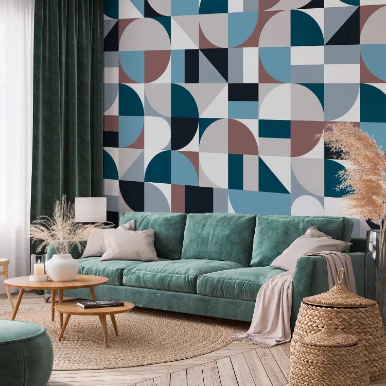 Geometrisk mosaik (blå)