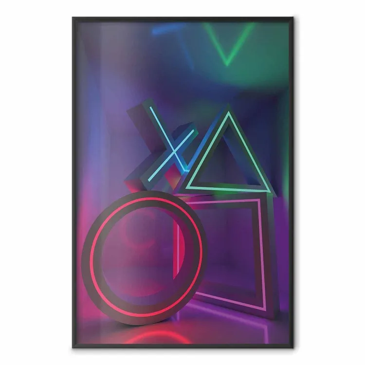 Vinnzon - geometriska figurer med färgglada neoninlägg