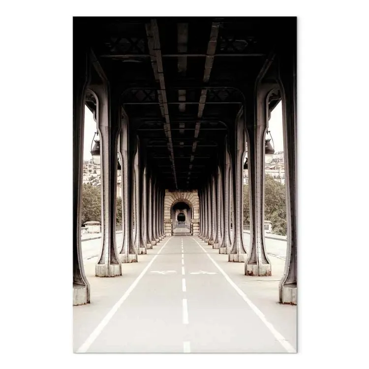 Bron över Seine - sepiafotografi av arkitektur i Paris