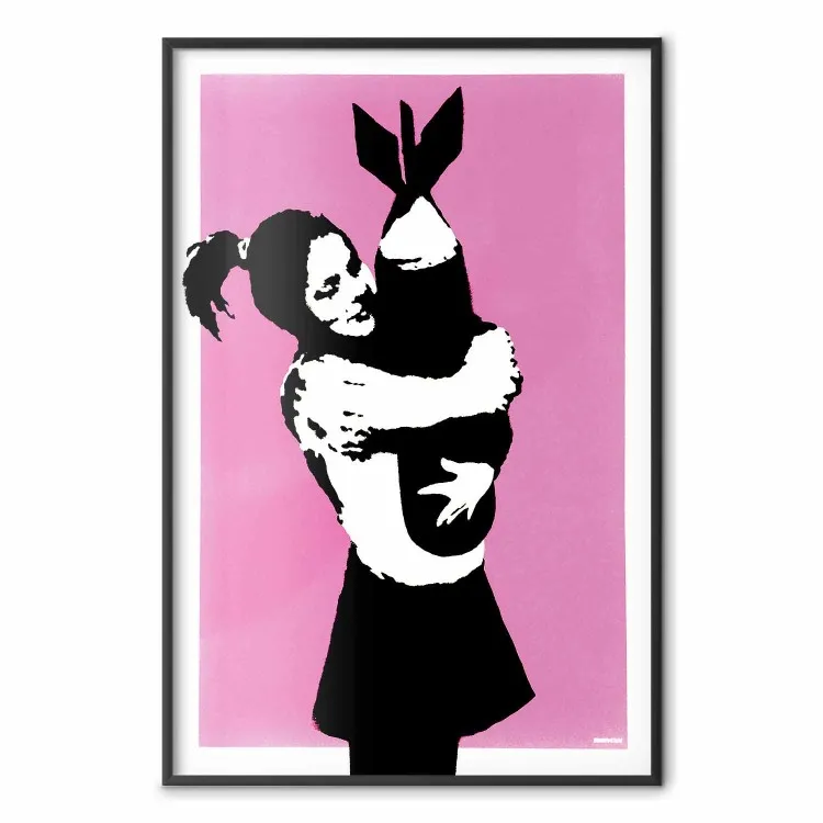 Banksy: Bomb Hugger - liten flicka kramar en bomb