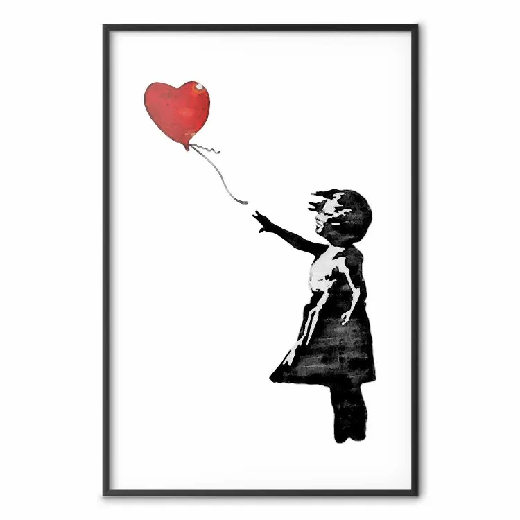 Banksy: Girl with Balloon - flicka med hjärtformad ballong