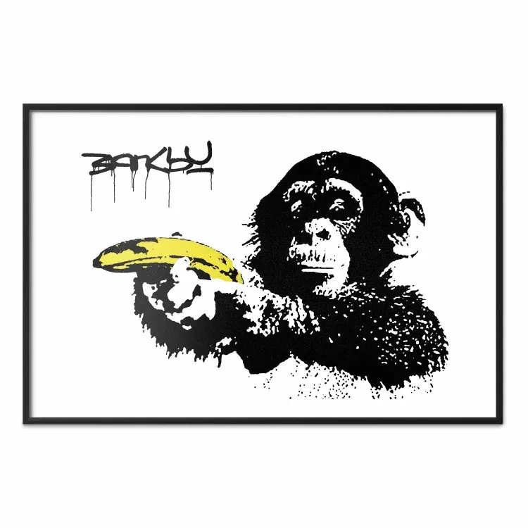 Banksy: Banana Monkey - street art