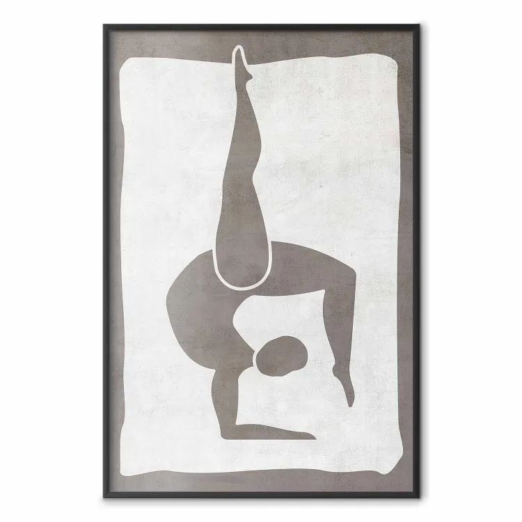 Gymnastik - kvinnlig gymnast silhuett abstrakt mönster