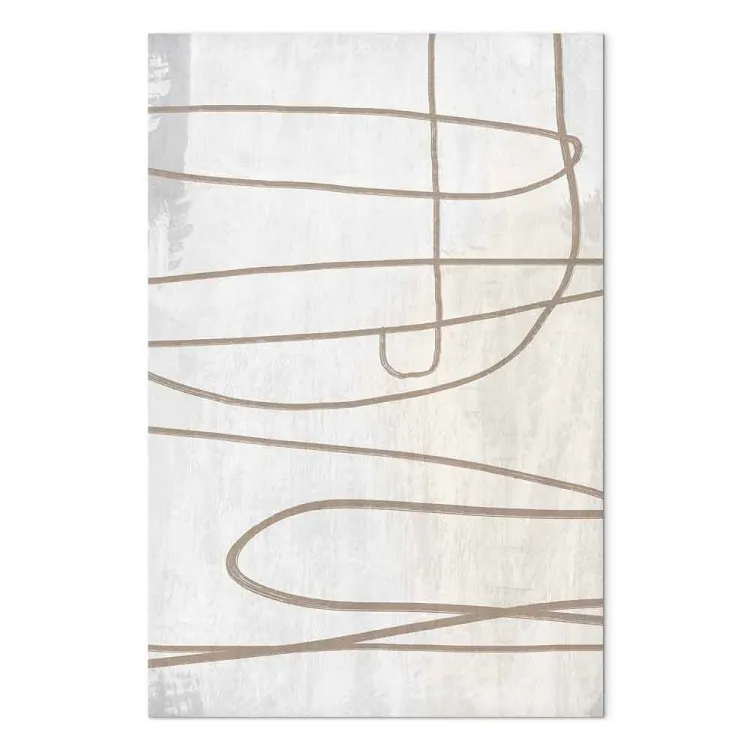 Penselspår (1-panel) vertikal - abstrakt i scandi boho-stil
