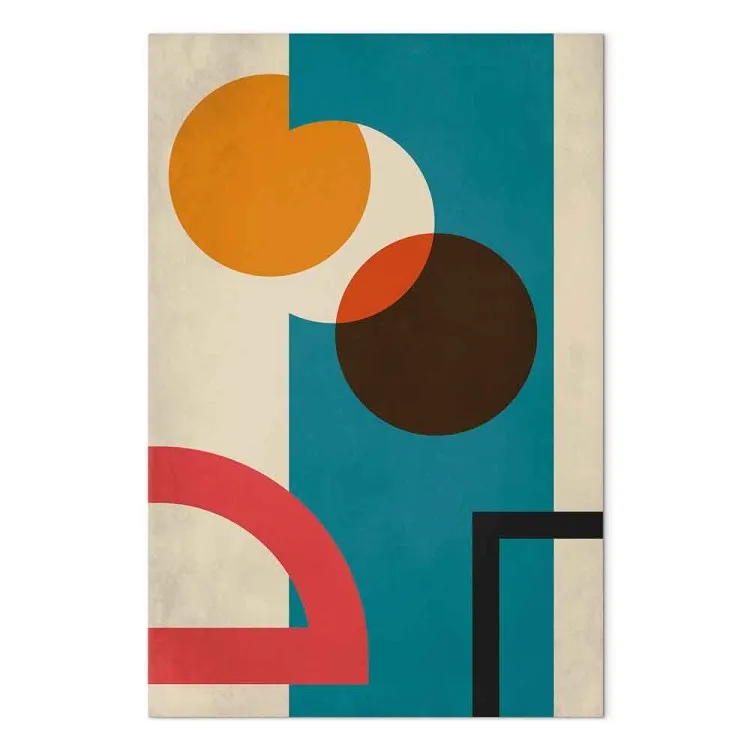 Färgglad geometri - modernistisk abstraktion med färgglada figurer