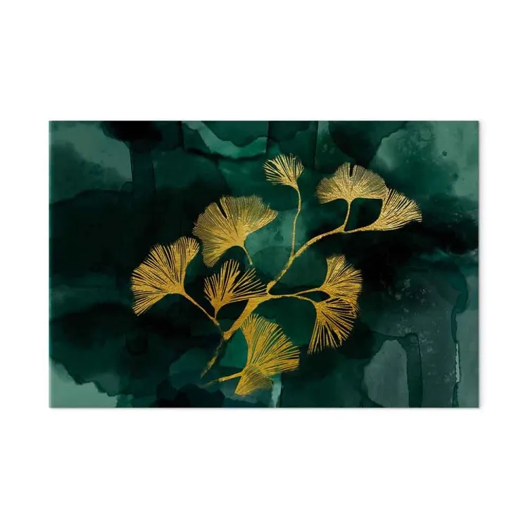 Gyllene ginko (1-piece) bred - växtlandskap i glamourstil