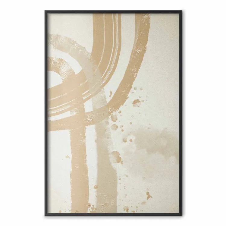 Beige minimalism - abstrakt brun mönster på ljus beige