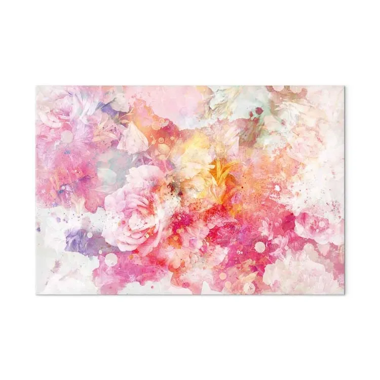 Blomsterexplosion (1-del) bred - Rosa blomabstraktion