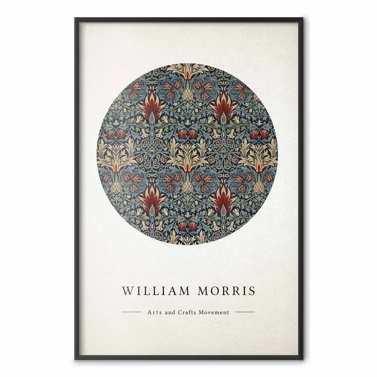 William Morris - abstrakt mönster av blomdekorationer och typografi