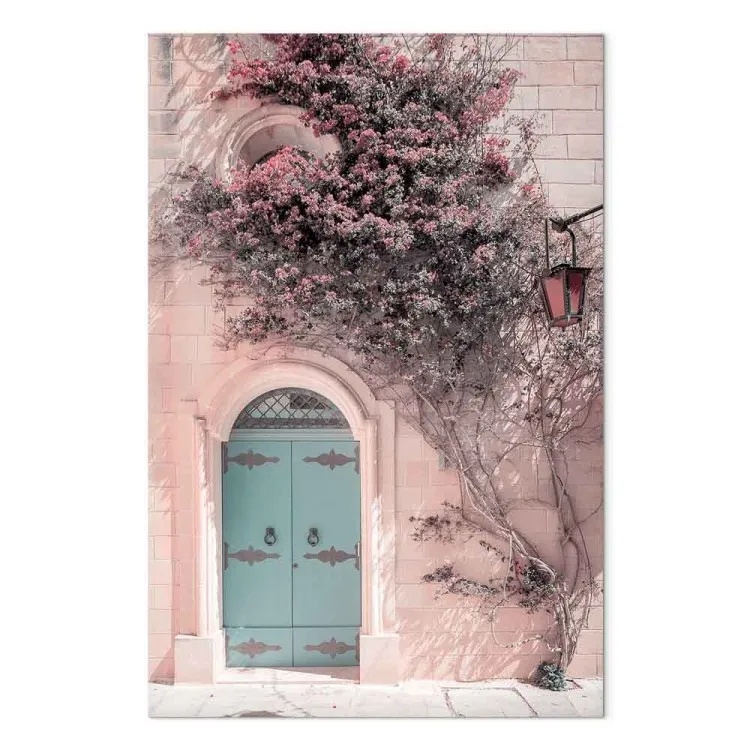 Blåa dörrar (1-del) vertikal - Arkitektur i boho-motiv