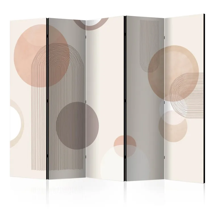 Fontän II (5 delar) - abstraktion i geometriska figurer boho