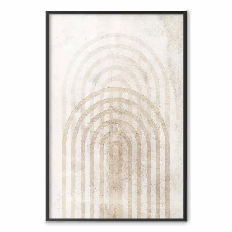 Weave - beige komposition med unik abstraktion i scandi boho-stil