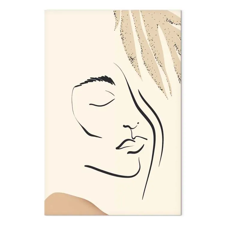 My dream slöja (1-panel) vertikal - abstrakt lineart ansikte