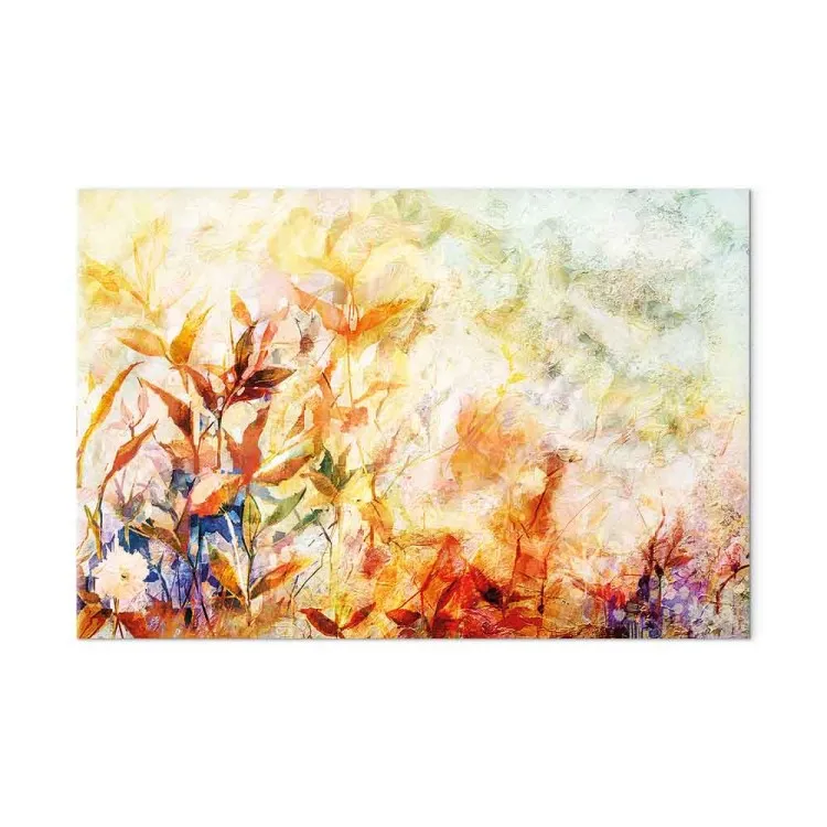 Äng som målad (1-part) bred - färgglatt landskap med blommor