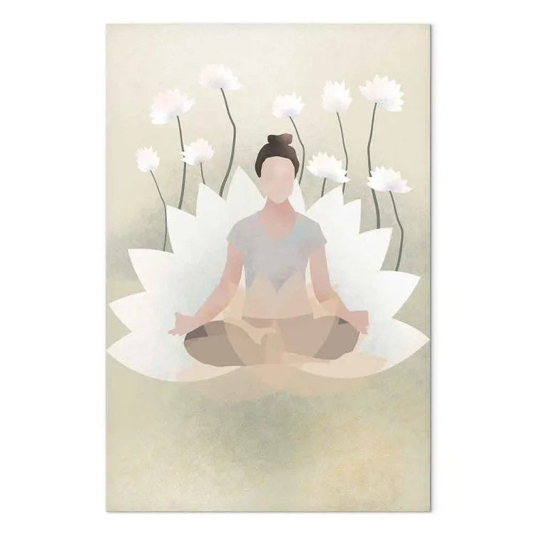 Kärleksyoga (1-del) vertikal - komposition av blommor i Zen-stil
