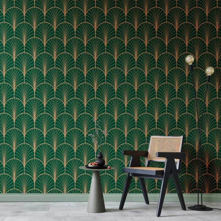 Grön art deco