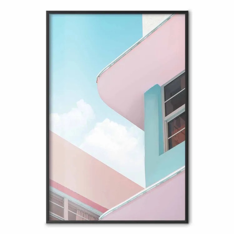 Byggnad i Miami Beach-stil - minimalistisk arkitektur på semestern