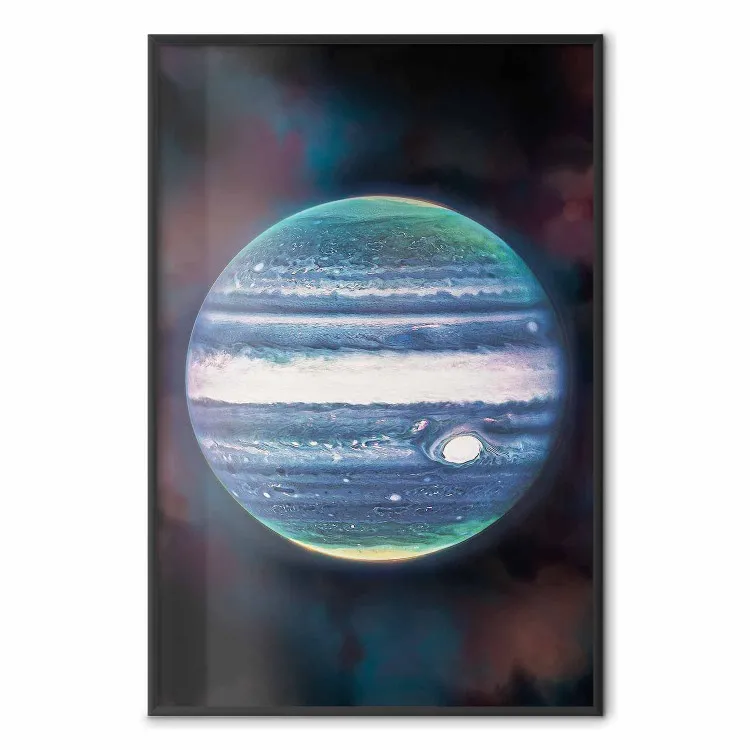 Jupiter the planet - närbild av Jupiter i rymden och dess norrsken