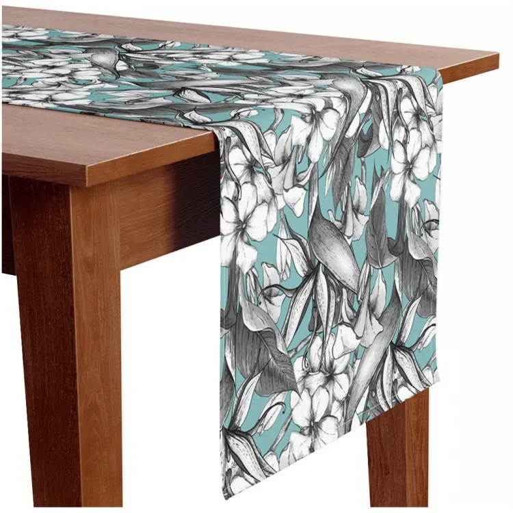 Blommiga virvlar - grå blommig komposition på en grön bakgrund