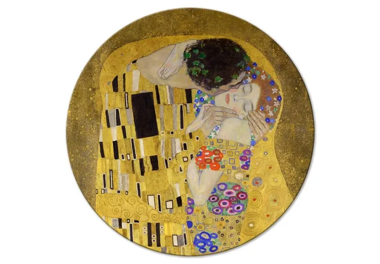 Kyss - Gustav Klimt - ett förälskat par i en passionerad omfamning
