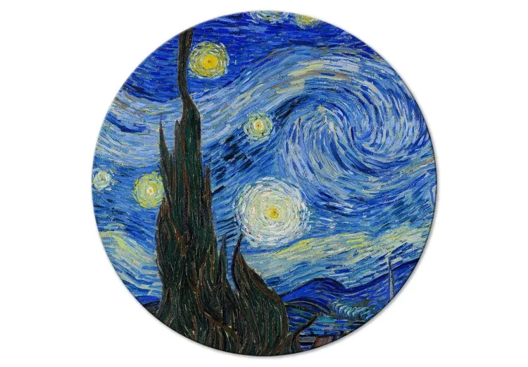 Stjärnklar natt, Vincent van Gogh - mörk himmel över en stad