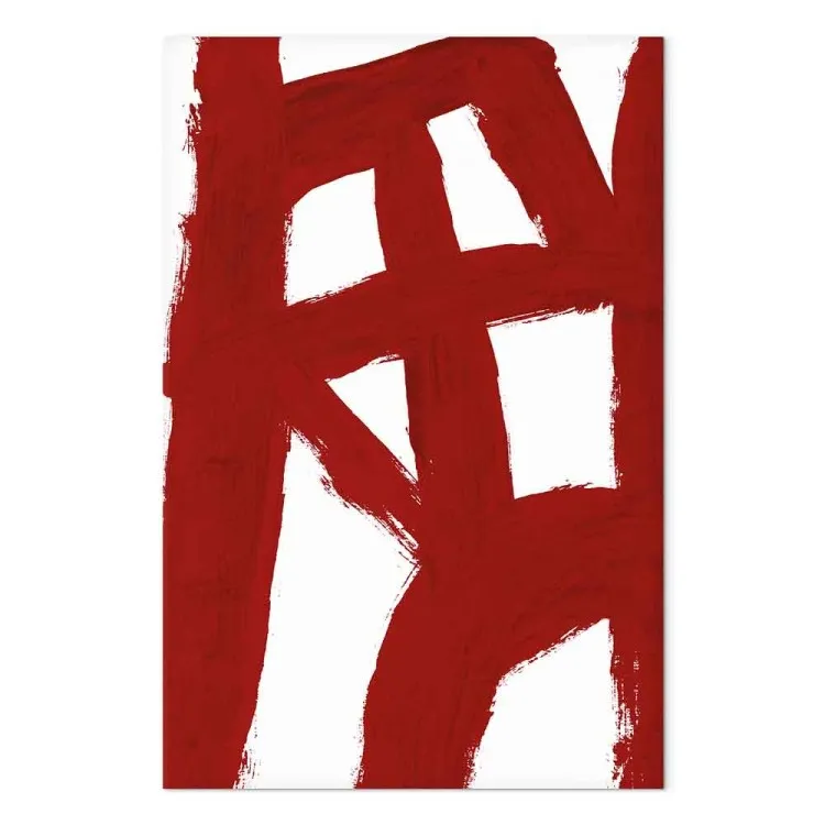 Abstrakt komposition (1-del) - geometriskt rött mönster