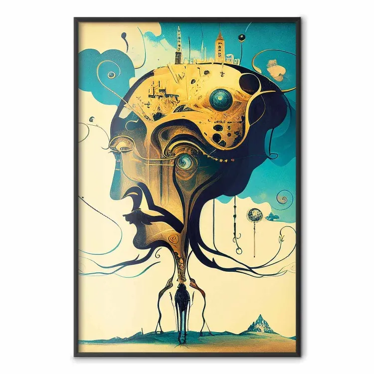 Abstrakt porträtt - en surrealistisk representation av en man