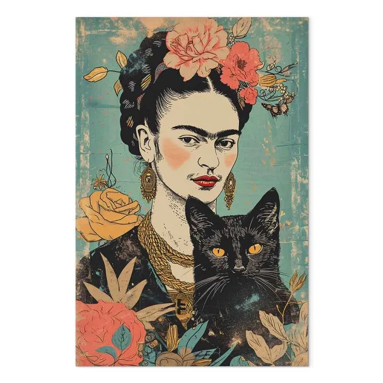 Frida Kahlo - porträtt av en japanskinspirerad målare