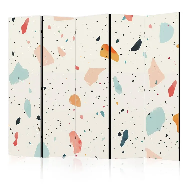 Retrofläckar - terrazzo i vintagestil på en ljus bakgrund